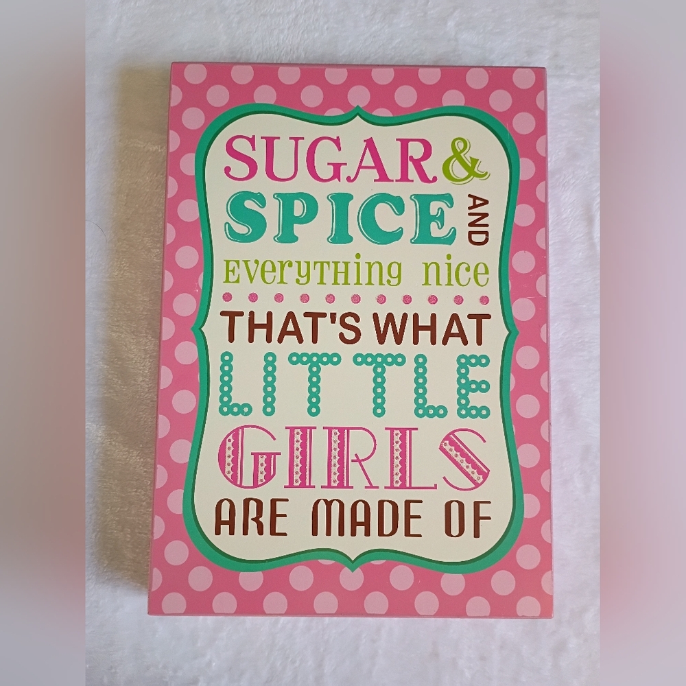 Hobby Lobby Pink and Green Polka Dot Little Girls Wall Art
